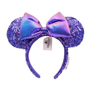 Disney Parks Authentic Potion Purple Minnie Mouse Sequin Ears Headband - NWT